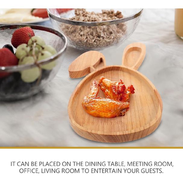 Easter Wooden Serving Tray Easter Charcuterie Board Easter Bunny Egg Plates Dishes Cheese Display Food Dish for Butcher Block Vegetables Fruit Salad