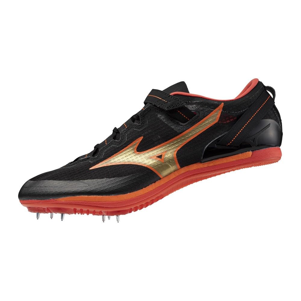 Mizuno Neo 2 NEO2 Track and Field Club Short Track and Field For Tracks Under Black X Gold X 2E X-Blast Shoes, Activities, Lightweight, Distance,