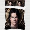 3D Damon Salvatore Bettdecke Set, Horror Vampir Fan Bettwäsche Sets Kinder 2-teilig Weiche Mikrofaser Bettbezug für Erwachsene