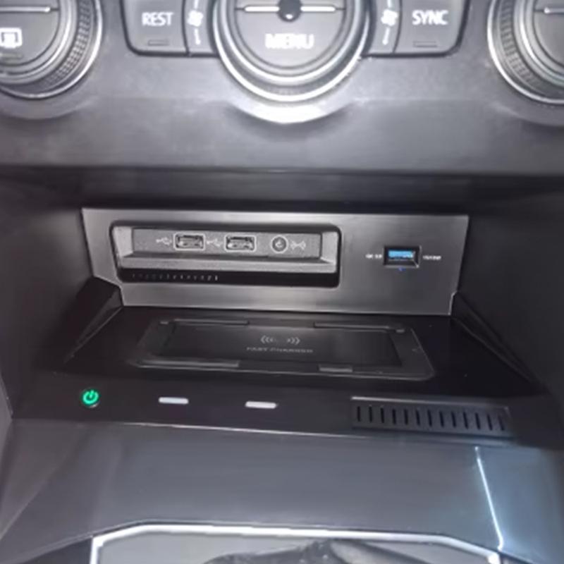Car Wireless Charger For Volkswagen Tiguan MK2 2017-2022 Mobile Charging Fast Charge Phone Holder Interior Accessories Trim