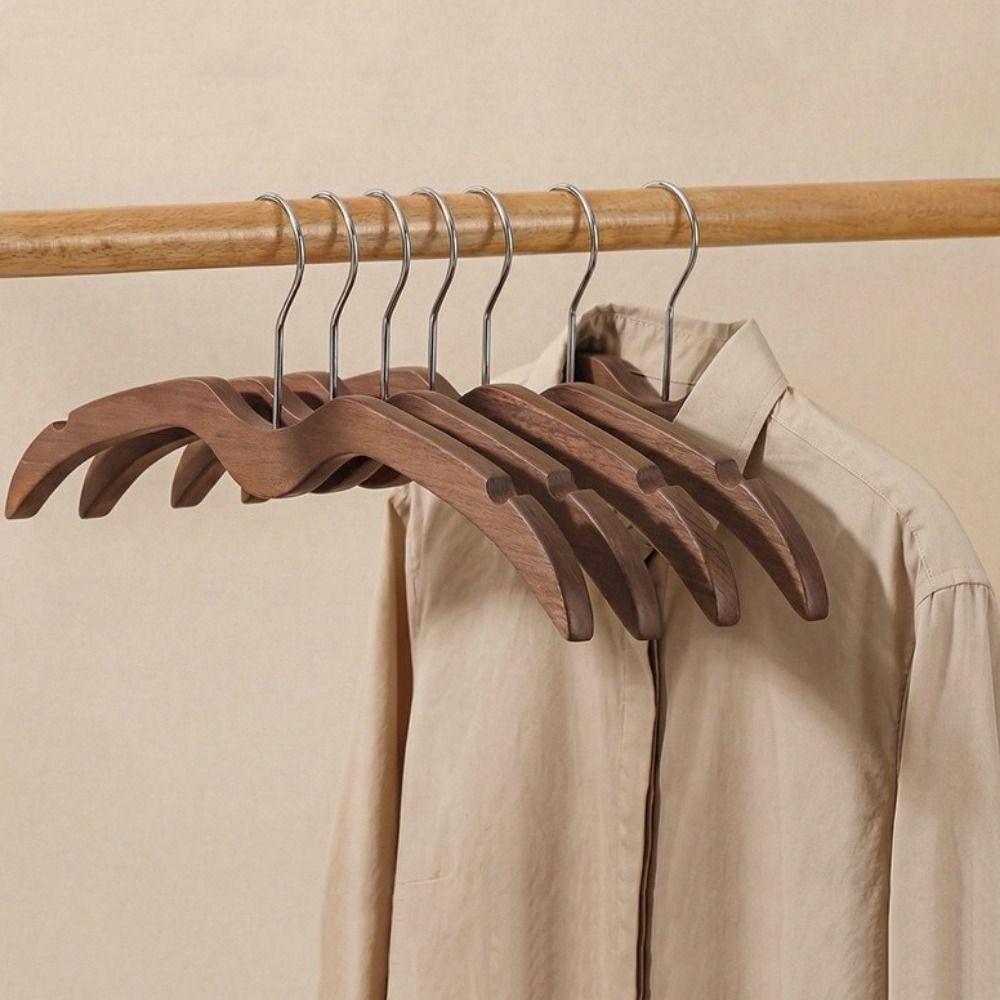 2pcs Space Saving Clothes Drying Rack Shoulder Protecting Garment Hanger  Hotel