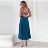 Damenkleider Lässiges Bandeau Ärmelloses Plissee-Kleid Elegant Party A-Linien Maxi-Kleid