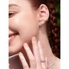 Kiss Twist Pave 925 Silver Stud Earrings E057-03H