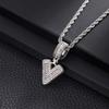 Collana con Ciondolo Lettera in Rame con Incastonatura in Zirconia Stile Hip Hop Alfabeto Iniziale Charms Donna Uomo Gioielli Trendy