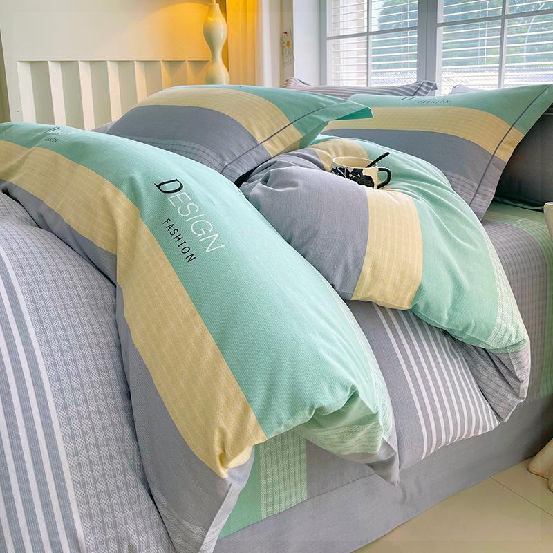 2026 Thickened Pure Cotton Brushed Single Duvet Cover with Fragrance and Anti-Feather Cloth, Youth Design 48x74cm Pillowcase Single