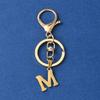 Elegant Keychain Letter Shape Stylish Key Holder Unique Key Ornament Stainless Steel Texture Perfect for Party and Daily