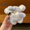 Plüsch-Kopfhörerhülle mit blauem Elefantenmotiv für Airpods, 3D-Cartoon-Fell, Tier-Kopfhörerabdeckung für Frauen und Mädchen