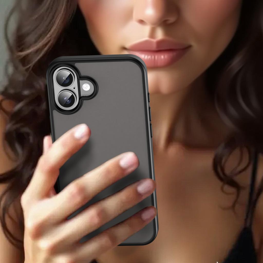 For iPhone 16 Case Skin Touch Matte Anti Drop TPU PC Phone Back Cover