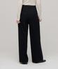 MUSINSA STANDARD WOMAN Women'S Wool Flannel Two-Tuck Wide Slacks [Black]