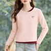 2026 Slimming Round Neck Long Sleeve Women's T-shirt - Stylish Base Layer for Spring & Autumn
