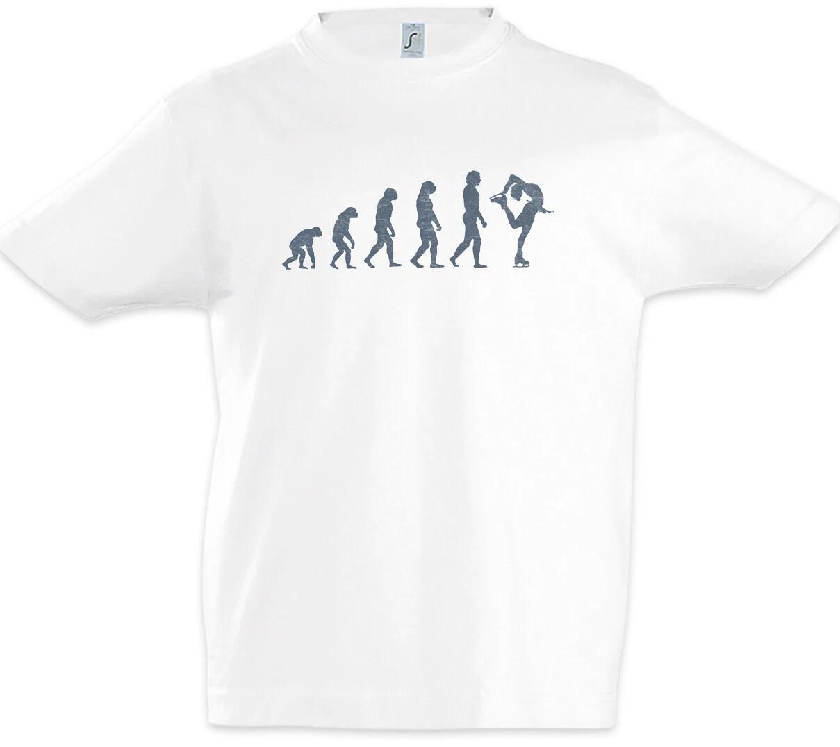 Figure Skating Evolution Boys T-Shirt Fun Skater Figure Skating Figure Skater- 120