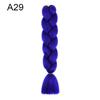 Extension de Cheveux Synthétiques à Tresser 24 Pouces Couleur Arc-en-ciel DIY Jumbo Cheveux Rose Rouge Bleu Coiffure pour Femmes