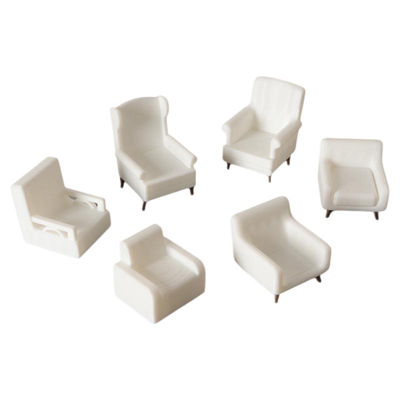 Miniatur-Creme-Puppenhaus-Sofa - Realistisch 1:12 Möbelmodelle für Puppenhaus.