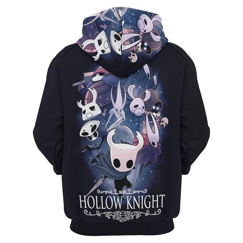 Cartoon Anime Game Pattern Men's Hoodie Hollow Knight Clothing 3D Printing Outdoor Sports Shirt Fashion Oversized Top Kids Clothes