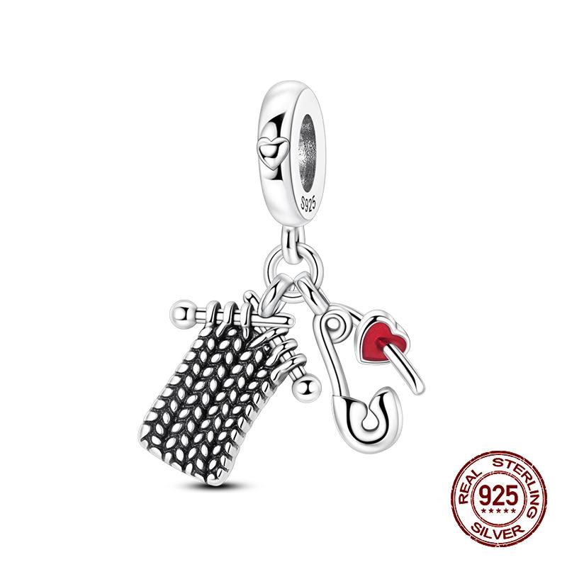 Original 925 Silver Charms Beads Winter Snowflake Snowman Igloo Penguin Pendants Fit Bracelet Charms Women Jewelry Gift