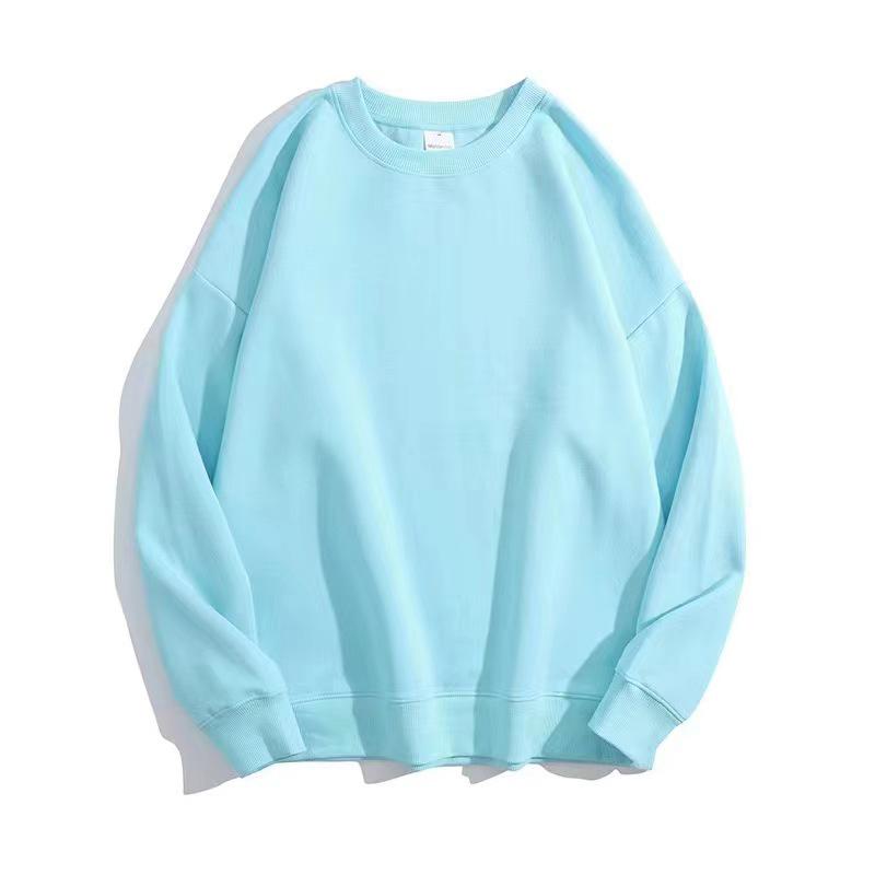 Unisex Streetwear Sweatshirts Autumn&Spring O-neck Pullover Double-sided Cotton Long Sleeve Outerwear
