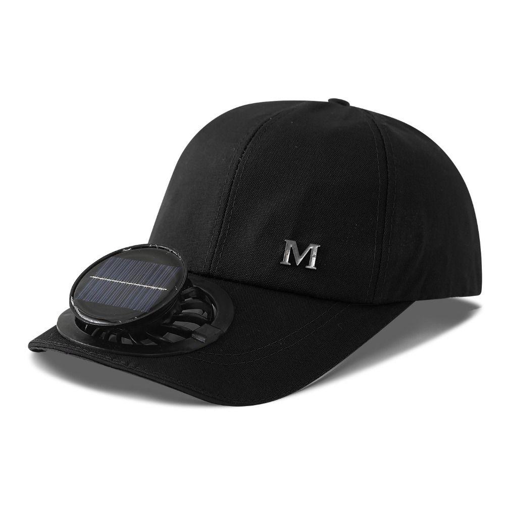 

Letter Sunshade Duckbill Cap Breathable Fan Cooling Baseball Cap for 3.7V600mAh Beach чёрный