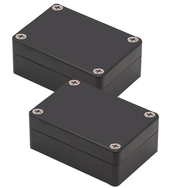 Junction Box, Zulkit Project Box IP65 Waterproof Outdoor Box ABS Plastic Electrical Boxes Electronic Enclosure Black 4.5 X 3.5 X 2.2 Inch(115 X 90 X