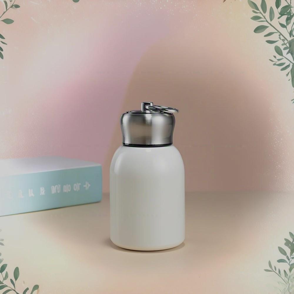 Double Wall Stainless Steel Vacuum Water Cup 300ml 10oz, Mini Portable Lady Handbag Coffee Tea Insulated Flask 201-300ml белый