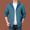 Men's Loose Casual Outdoor Large-sized Hooded Windbreaker Long-sleeved Jacket