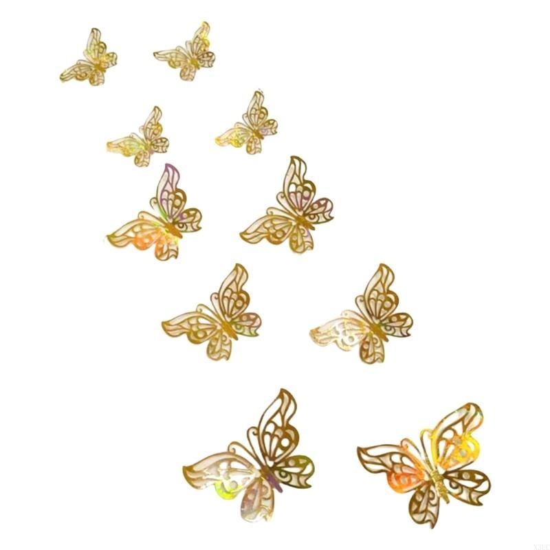 

3D Butterfly Wall Decoration Hollow Butterfly Decals 3D Butterfly Wall Sticker X3UC