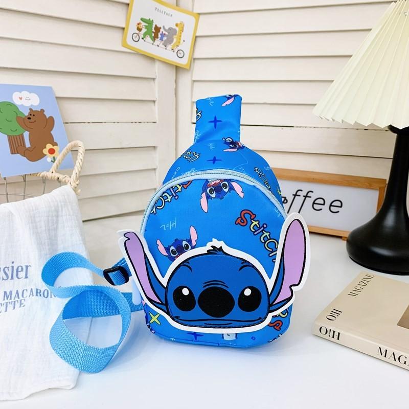 Lilo Stitch Cartoon Kids Chest Bag With Polyester Material For Daily School Use
