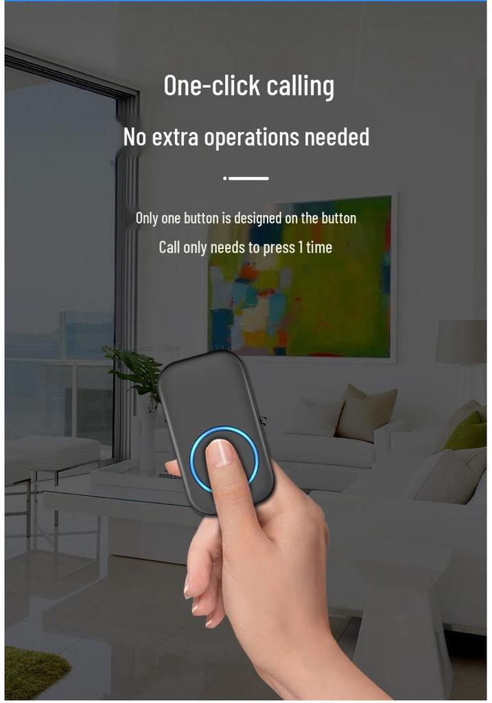 Senior Wireless Emergency Call Button for Bedside Use