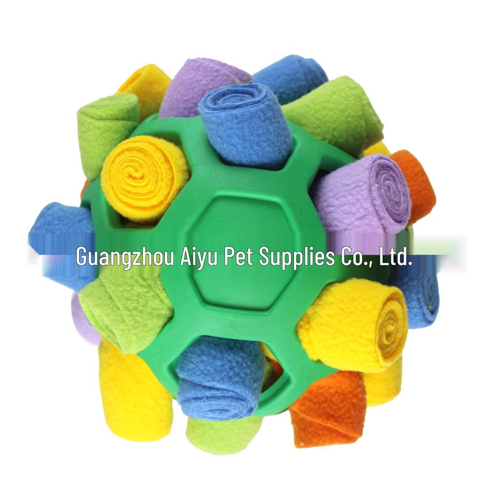 QQ Bouncy Rainbow Sniffing Ball: Interactive Foraging and Training Toy for Cats and Dogs