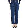 Women's Spring 2024 High-Waisted Elastic Straight-Leg Loose Jeans for Middle-Aged & Elderly