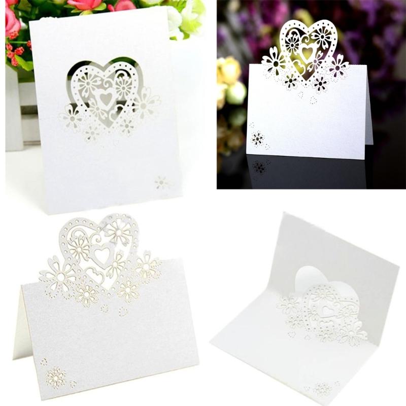 50Pcs Heart Shape Table Number Cards Wedding Table Number Card For Table Setting Wine Glass Christmas Wedding Decoration