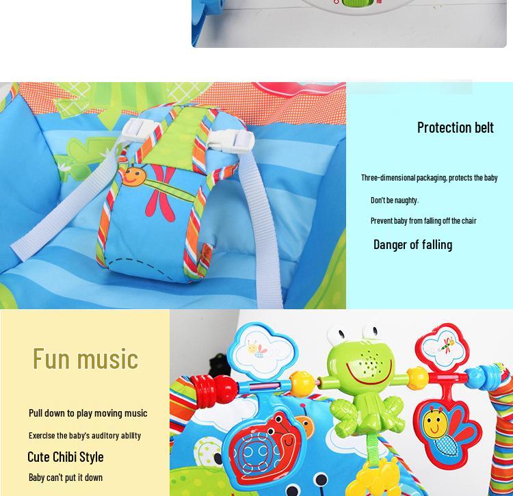 Multifunctional Baby Rocking Chair with Music and Vibration Soothing Cradle Bed