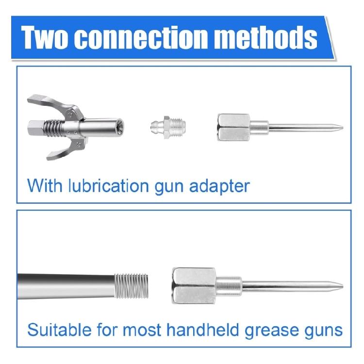 Needle Dispenser Detachable Injector for Tight Spaces Rubber Joint Nipple Straight Nozzle Coupler Grease Tool Accessory