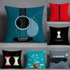 Musical Note Pattern Pillow Case Pillowcase, Double-Sided Printed, Sofa Cushion, Bedroom Headboard Pillow