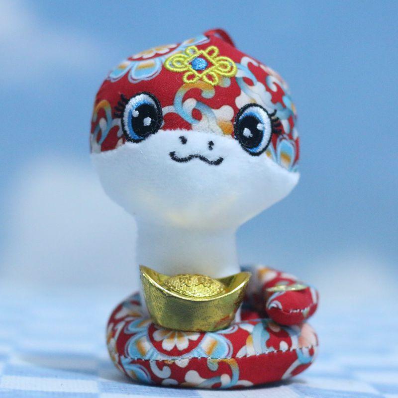 

Очаровательная плюшевая красная змея, год зодиака, мягкая игрушка, милая фигурка животного, подарок для детей Big Floral
