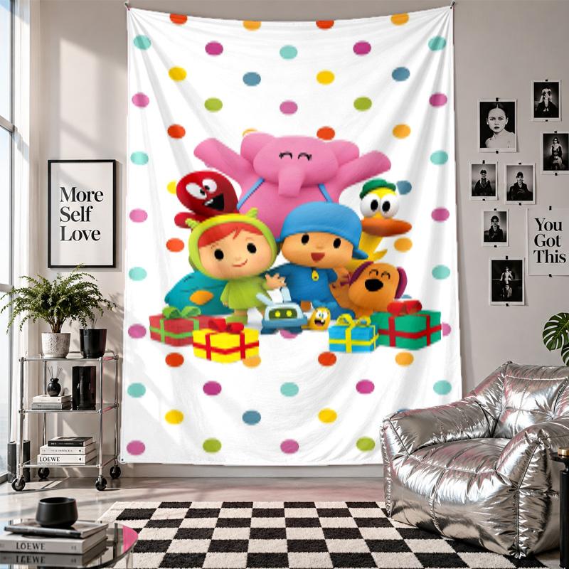 Wall TapestryPocoyó Cartoon Art Hanging Cloth Decorative Background Cover for Room Decoration