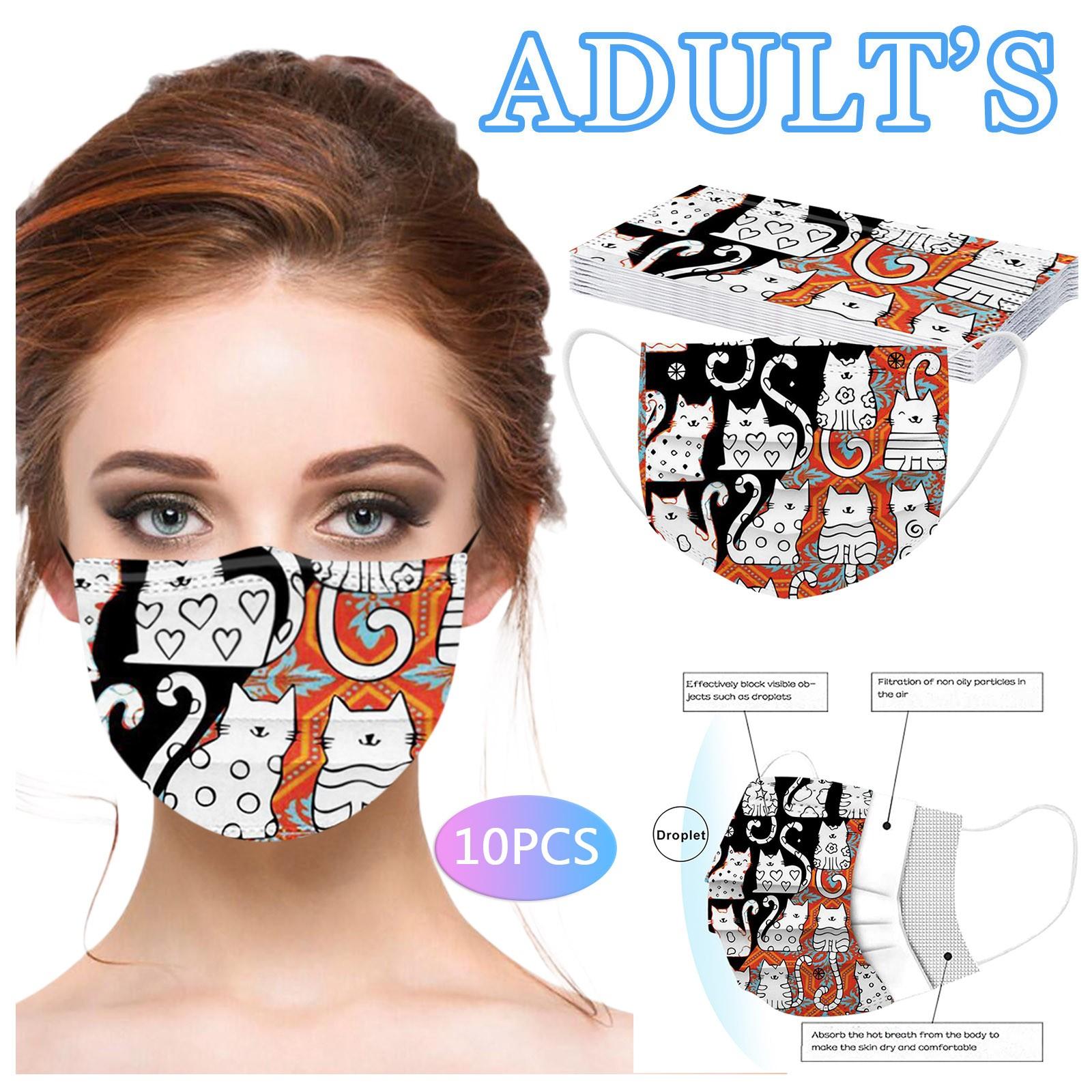 

Маска для взрослых, 10 шт., одноразовая маска для лица, промышленная 3-слойная ушная петля