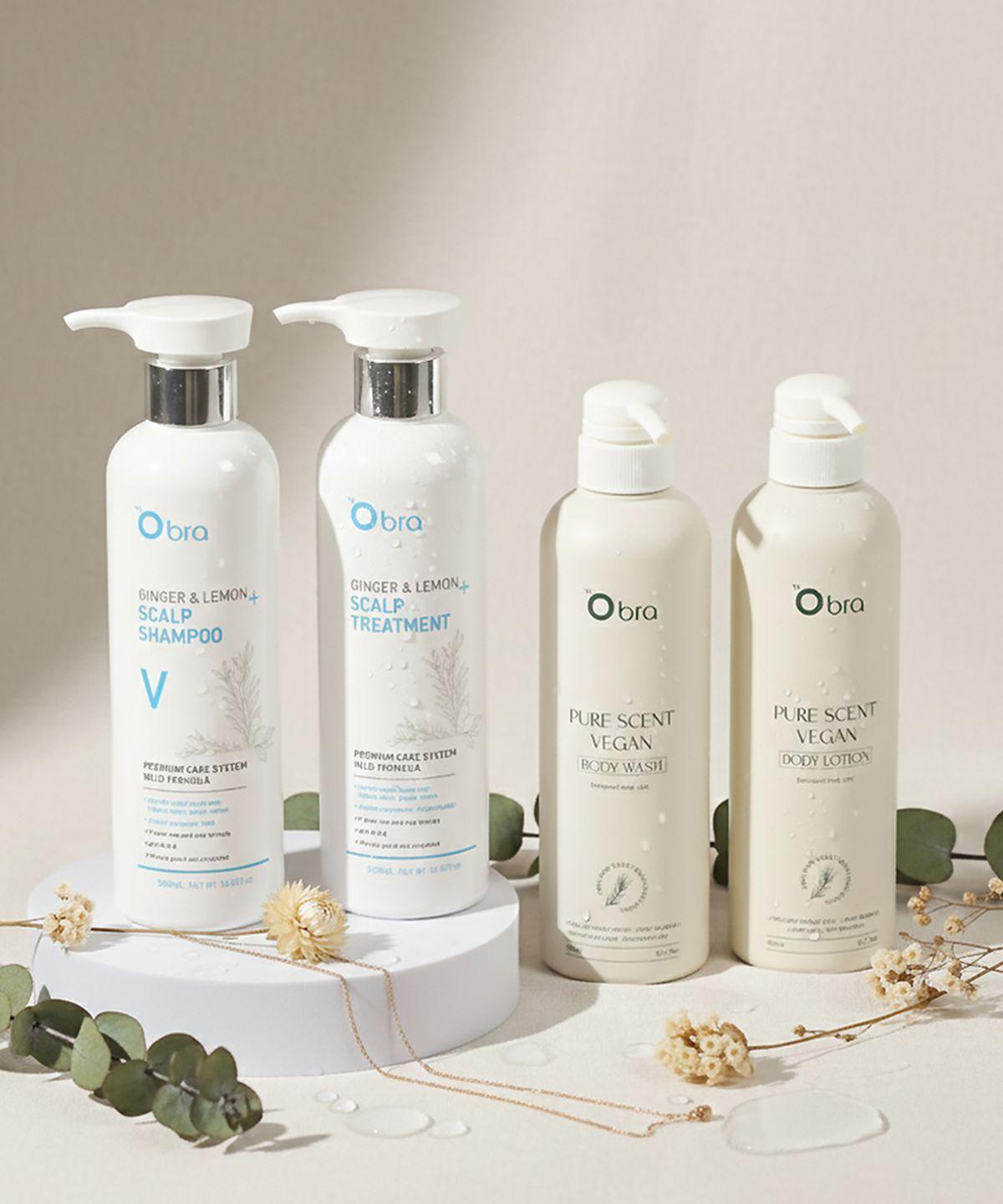 4-Piece Body Set / Shampoo + Body Set Oily/Combination: Volume (V)