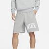 Nike Alphabet Print Mid-Waist Drawstring Comfortable Sport Casual Shorts Men Bottoms Dark-Heather-Grey Light-Smoke-Grey White FQ4093-063