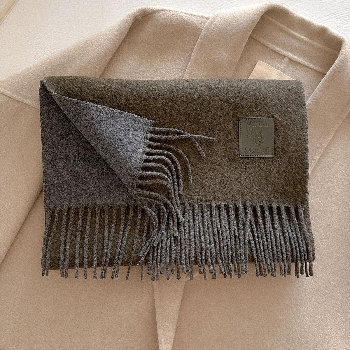 

Autumn Winter 18 Color Cashmere Scarf Men Women Versatile Shawl Solid Thick Warm Soft Long Wrap Foulard Bufanda Bufandas 33x185cm