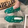 Damen Große Größen Atmungsaktive Innen-Höhenverstellende Einzelne Schuhe Sommer Neu Lässig Ein-Pedal Loafer