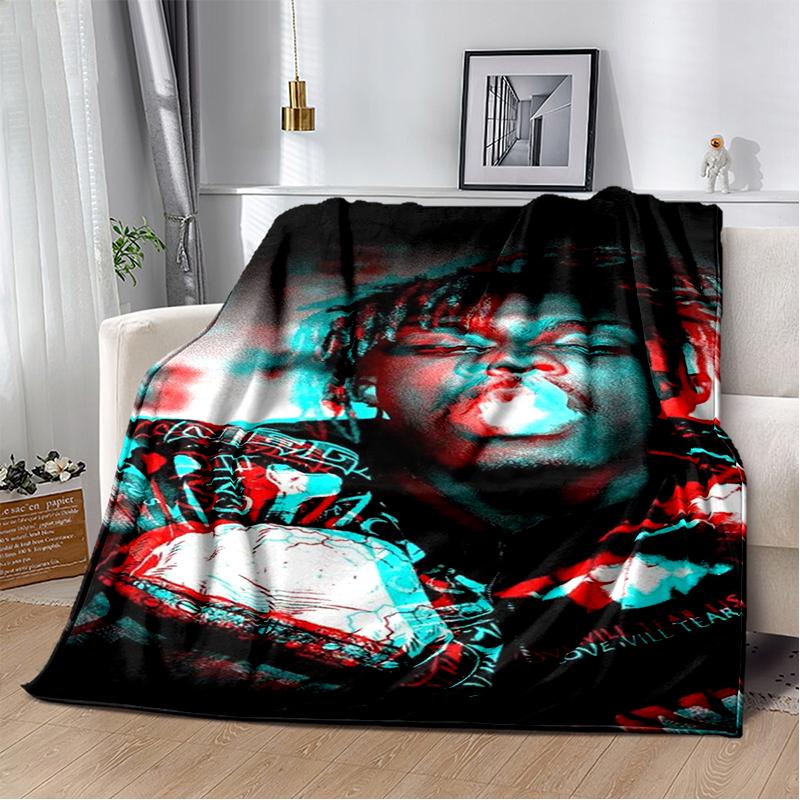 3D Print Juice WRLD 999 Legend Rapper Album Blanket,Soft Throw Blanket for Home Bedroom Bed Sofa Travel Picnic Cover Kid Gift