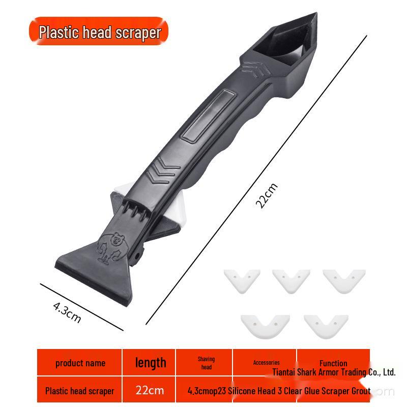 Multi-functional Caulking Gun Scraper: Blade, Glue, Sealant, Trimming, and Residue Removal Tool for Glass.