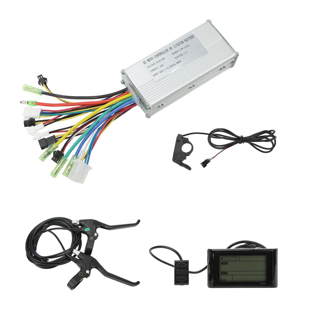 22A Electric Bicycle Conversion Kit JN22A Controller S900 Panel Brake Handle and Thumb Throttle for 500W Motor