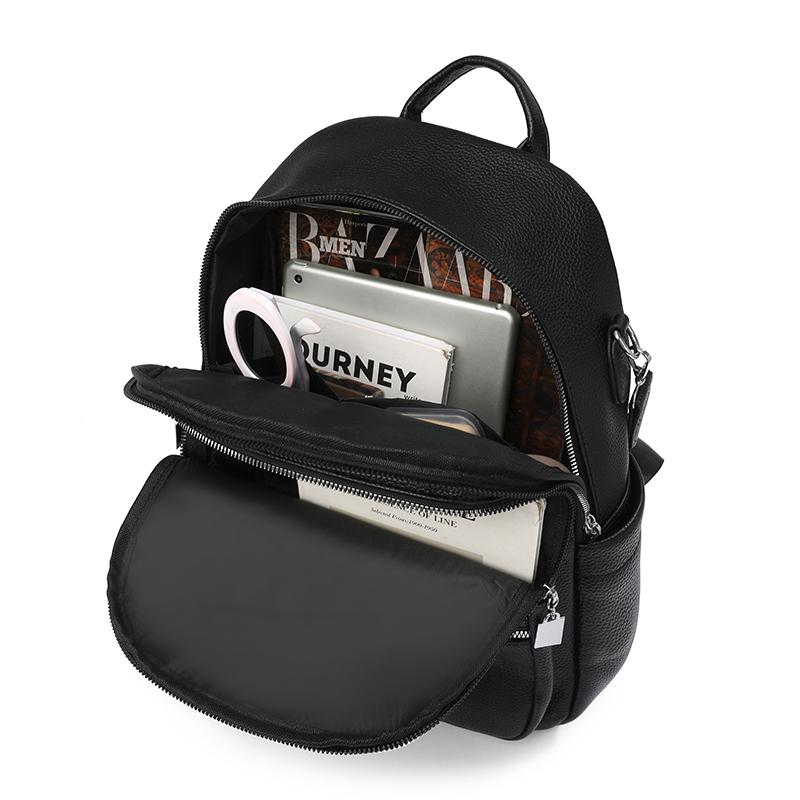 Women's PU Backpack Outdoor Travel Large Capacity Backpack Multi-function Shoulder Bag