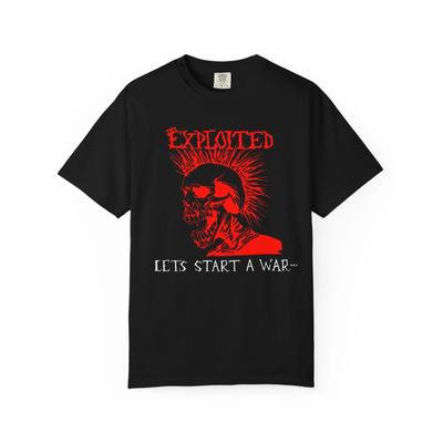 The Exploited Punk Skull T-shirt | Let's Start A War (S-M-L-XL)