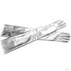 Long Leather Gloves for Women Faux Patent PU Opera Glossy Pair Finger Cosplay Matching