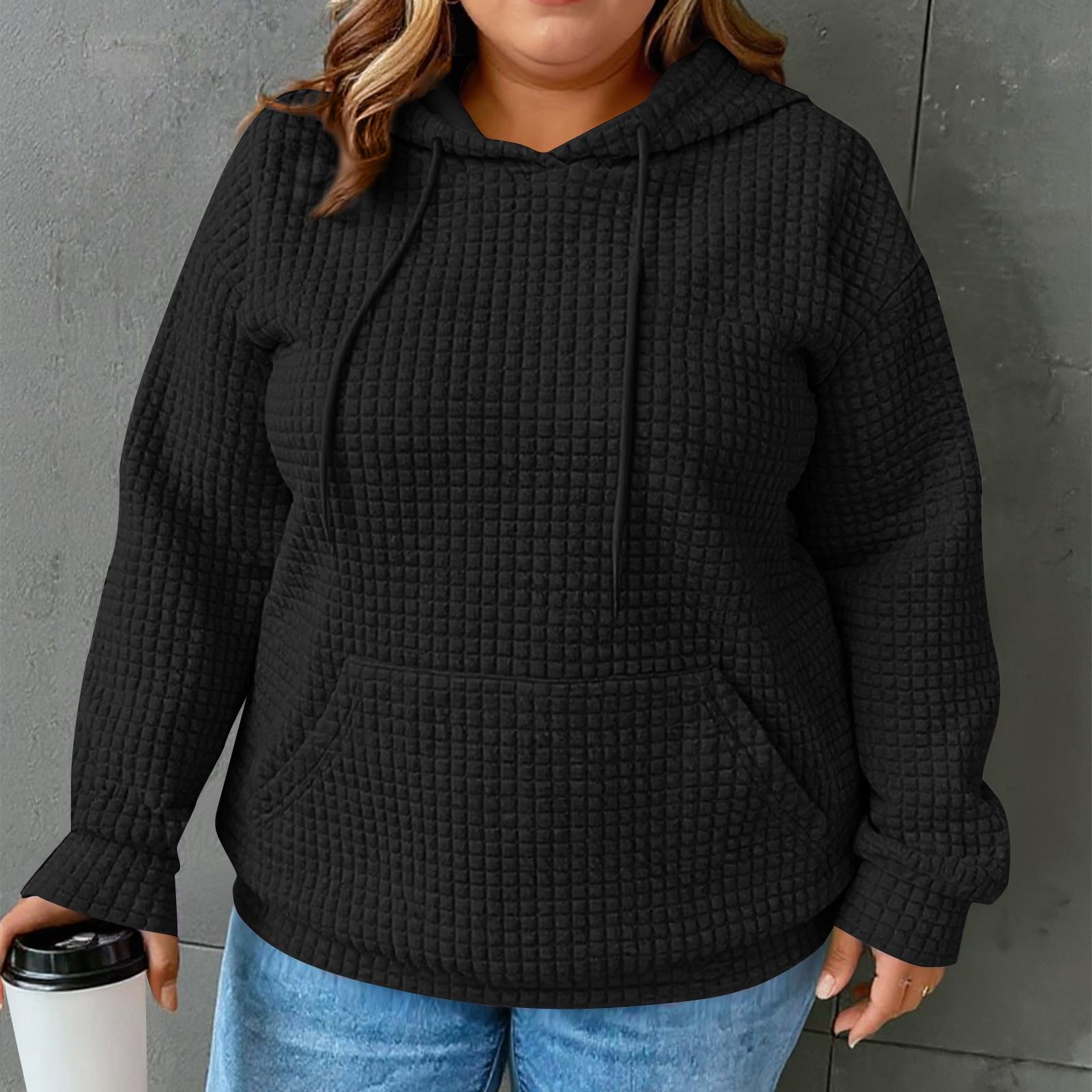 

Женские толстовки с капюшоном, с длинным рукавом, повседневные, со шнурком, свитшоты, пуловер, карманы, топы XXXXXL чёрный