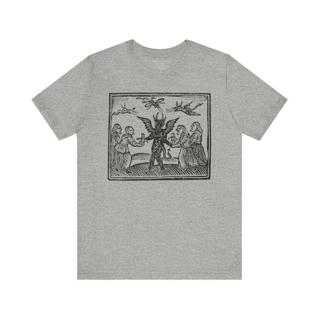 Wax Doll for Devils Mysterious Woodcut Shirt Vintage Voodoo T-shirt Black Magic Tshirt Creepy Unisex Jersey Short Sleeve T-shirt