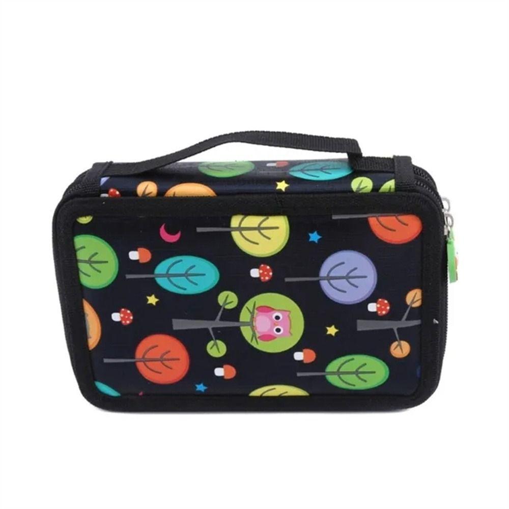 

Пенал для эскизных карандашей большой вместимости на 32/52/72 отверстия, органайзер для ручек, сумка для хранения ручек, канцелярские товары Black-52 hole