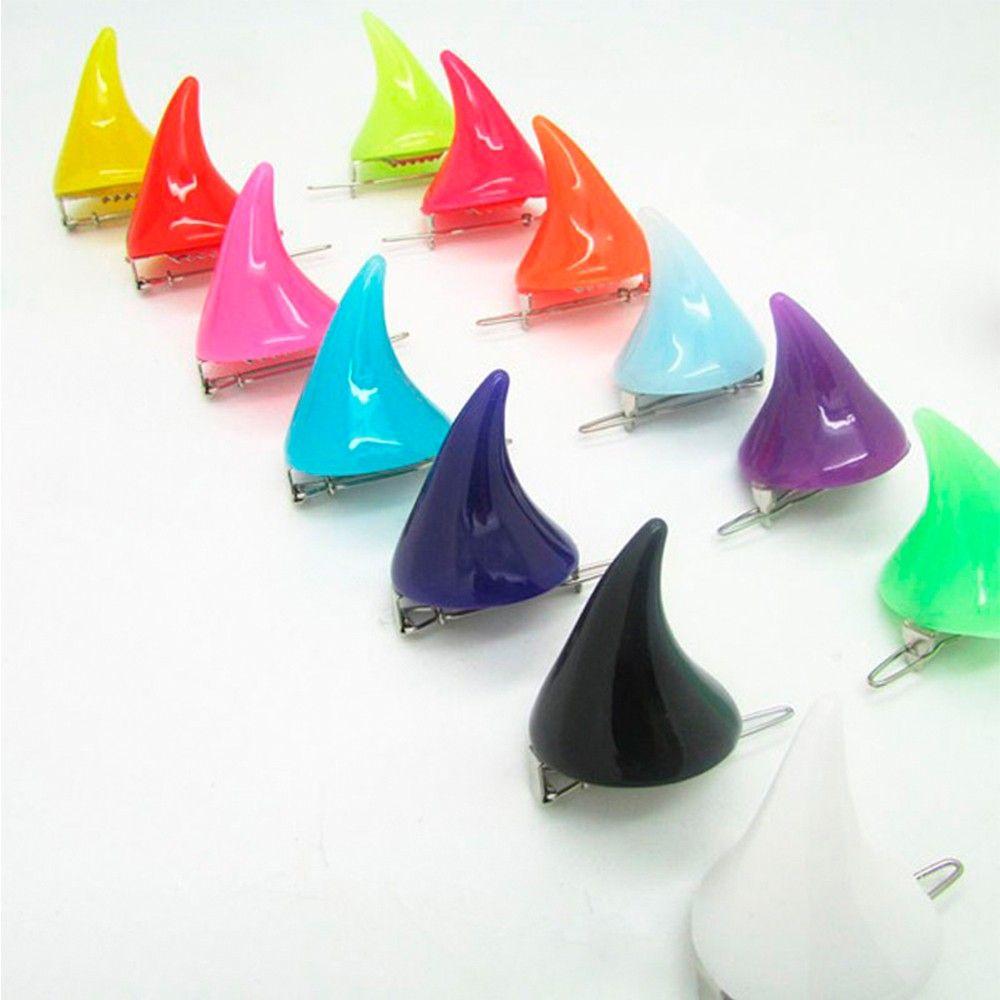 

Милое платье, нарядная двойная 1 пара шпилек, женская заколка для волос на Хэллоуин, косплей, зажим для ушей с рогом дьявола